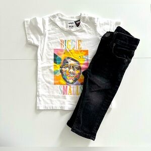 Biggie Smalls T-shirt & Black Denim Jeans